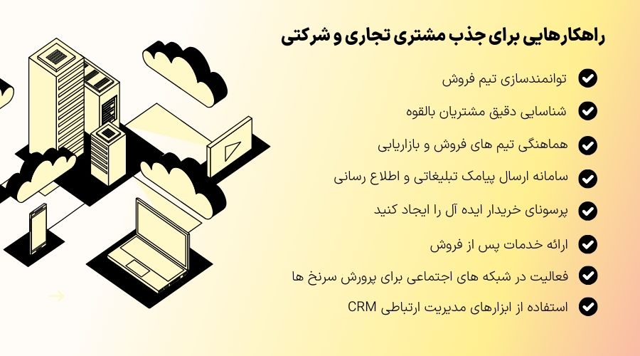 راهکاری های جذب شرکت ها تجاری